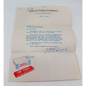 1944 Brook Candy Company To Estes Kefauver Help For Military Family Letterhead
